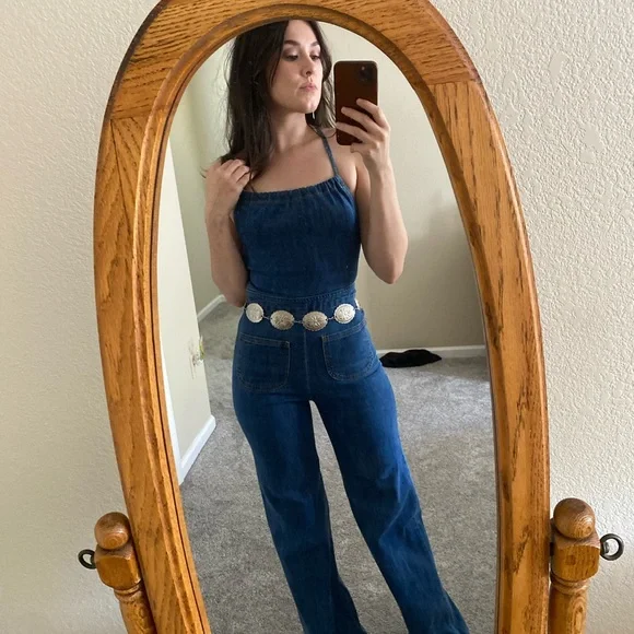 Stoned Immaculate Blue Denim Jumpsuit - Picture 4 of 4